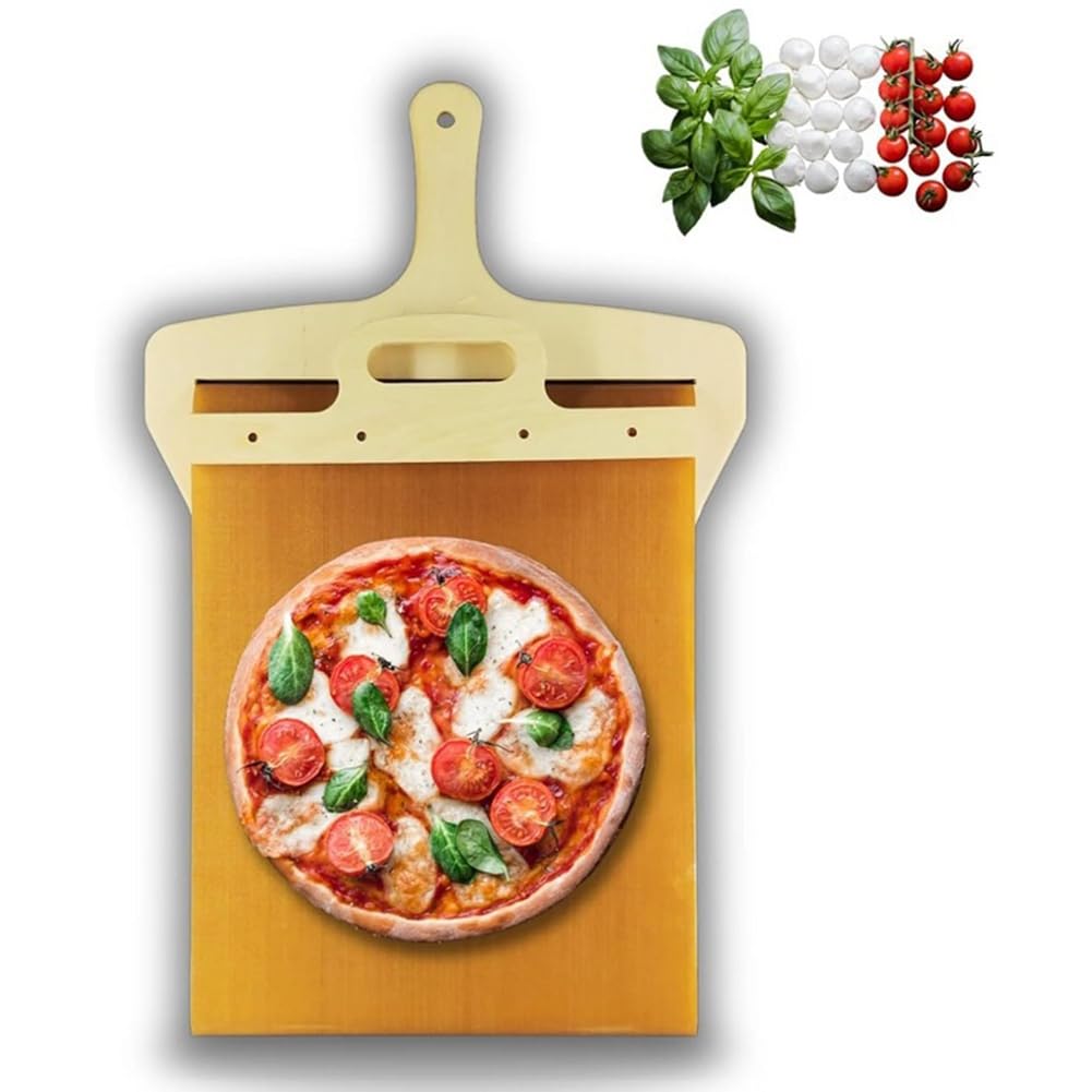 Tlilyy 2 sztuki przesuwnej łopaty do pizzy-pali do pizzy Scorrevole, przesuwana łopata do pizzy, suwak łopaty do pizzy, łopata do pizzy