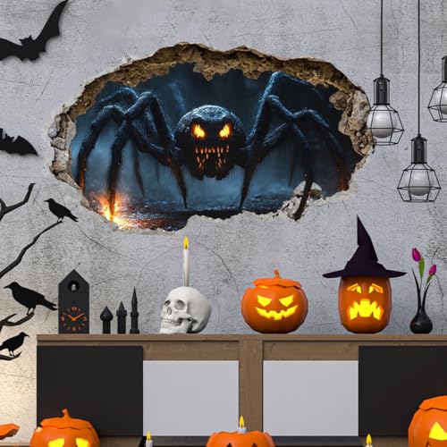 Araignée Halloween 3D iMagitek sticker géant pour décorer facilement