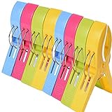 Tolle Materialien - Unsere Strandtuchclips bestehen aus widerstandsfähigem Kunststoff und aus verzinktem Stahl zum Schutz vor Rost. Perfekte Größe und geringes Gewicht für eine einfache Aufbewahrung oder zum Tragen, einfach einclipsen oder in die Tasche werfen.