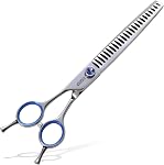 Kit ciseaux pour chien à main gauche 7 dans Poignées droites courbes professionnelle 3pcs Set pour chiens de grooming Chat Pet Japonais 440C Kit en acier inoxydable (7,0'', 4Pcs)