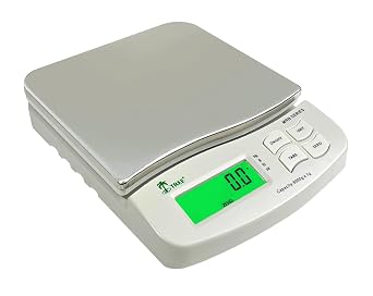 MRB-1200 Mid Resolution Balance Scale - 1200g x 0.1g - LCD Display, Stainless Steel Platter, Ideal for Weighing Powders, Herbs, Jewelry & Small Items