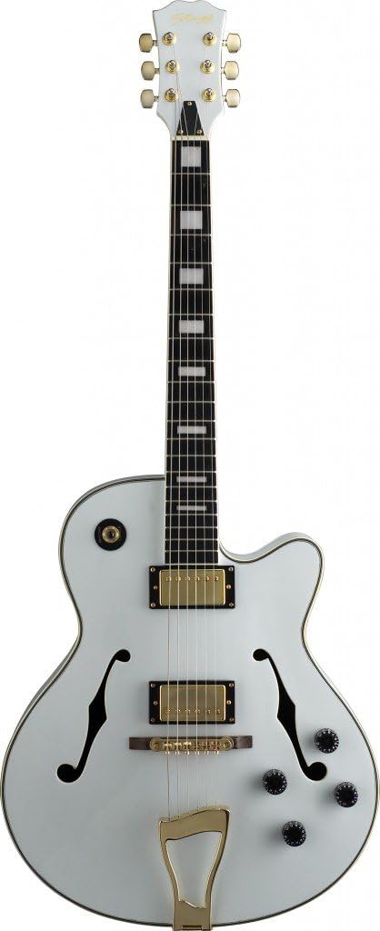 Stagg A300 Jazz Semi-Acoustic Electric Guitar - White