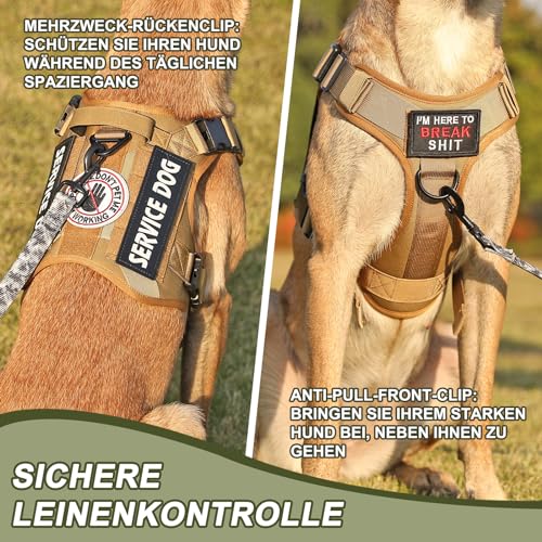 Demigreat Taktisches Anti-Zug-Hundegeschirr Klein Mittel Groß Hund