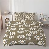 buyluhn Piumino trapuntato reversibile per tutte le stagioni con motivo floreale selvatico 7,5 tog, lavabile in lavatrice, per letto estivo e inverno, leggero, 2 federe e E977