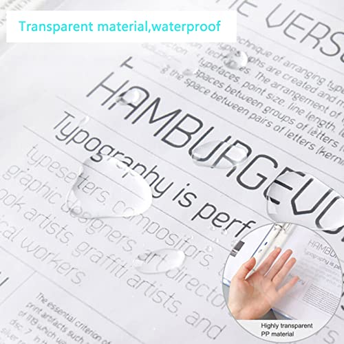 100 Pcs A4 Clear Document Folder，Waterproof Case Transparent Document Bag Paper Holder File Folder，Clear Plastic Folder #TOP5
