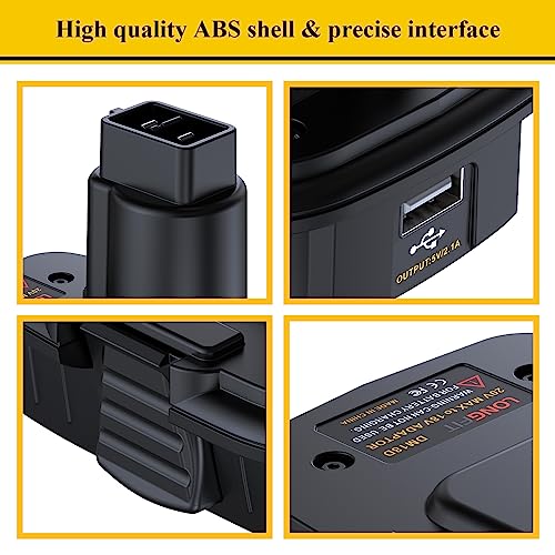Image of Replace for DEWALT Battery Adapter 20V to 18V, Convert M-18Battery to DW Tools, Compatible with Dewalt 20V & M-18 Batteryfor DW Tools