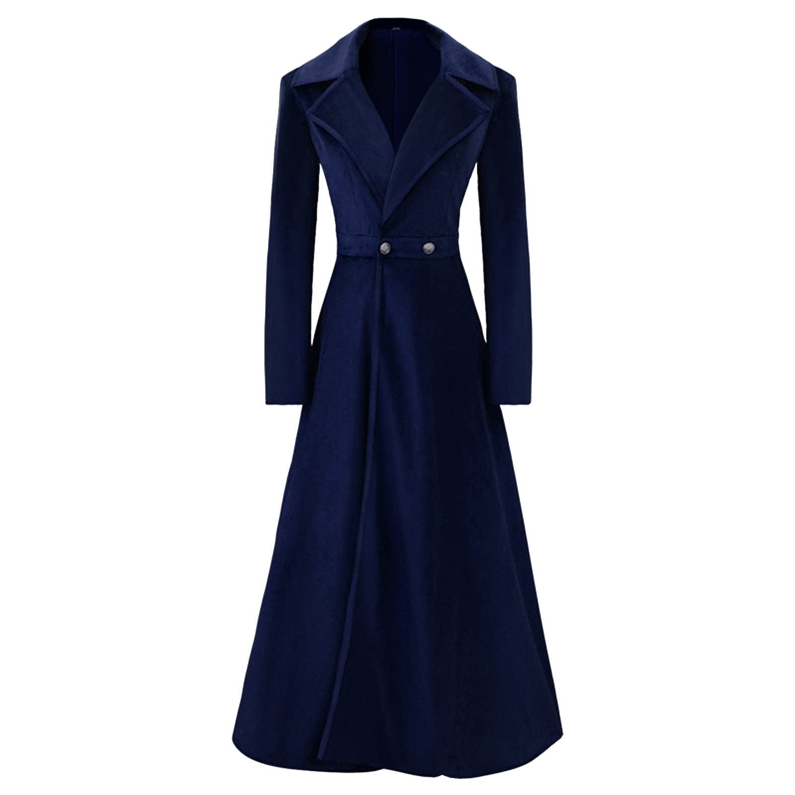 Generisch Traje de Navidad- Chaqueta larga de terciopelo asimétrica para mujer, ligera, delgada, delgada, estilo retro medieval, Halloween, Navidad, chaqueta casual