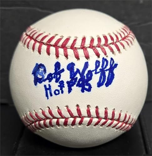 Bob Wolff Autographed Baseball Hall of Fame 95 Inscription