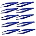TOSSPER 10pcs Plastic Tweezers Small Beads Pick Up Tools Forceps for Crafts Making