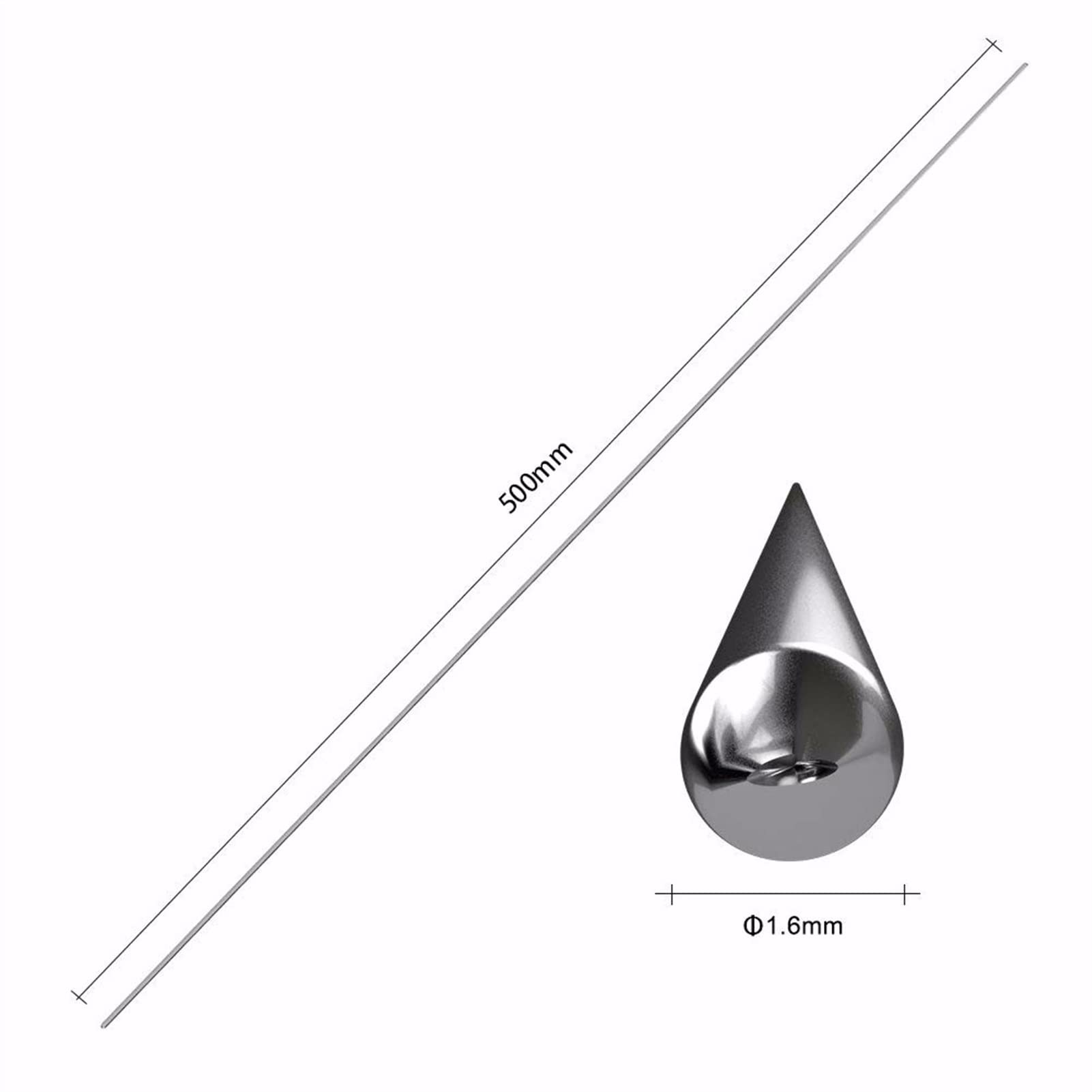 Tuanie Aluminium Schweißdraht | 100 Stück, 1,6 Mm X 50 Cm | Niedrigtemperatur, Ungiftig | Für Alu, Alulegierungen, Guss