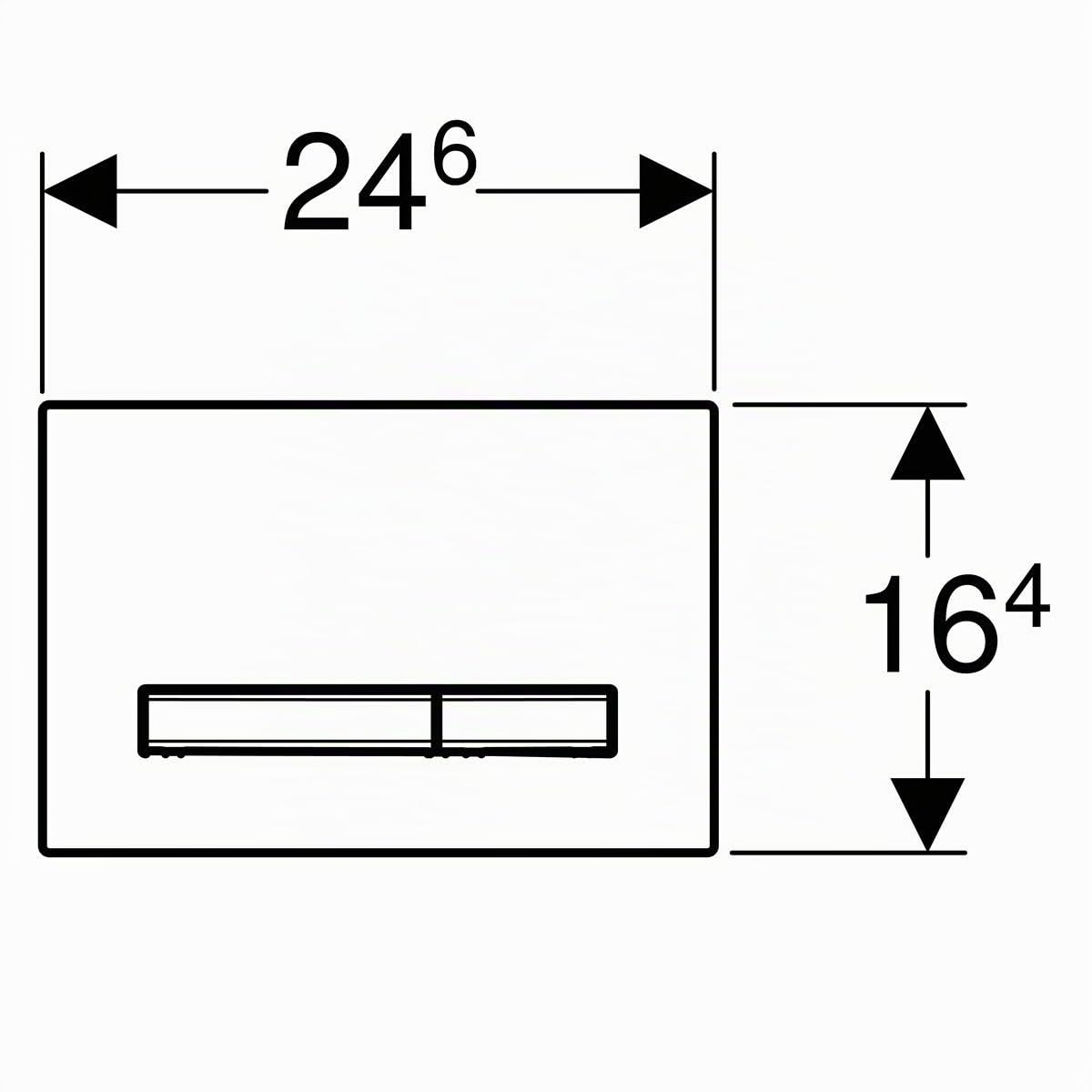 Geberit, Placca di comando Sigma50 115.788.00.2, per risciacquo a 2 quantità, colore cromo personalizzabile 115788002