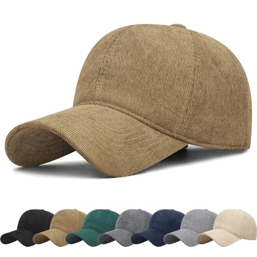 Gorra de béisbol Unisex de Pana Vintage Color sólido Sombrero de Sol de Ajustable con Visera Curva para Deportes al Aire Libre para otoño e invierno Transpirables Tipo Gorra Trucker Hombre