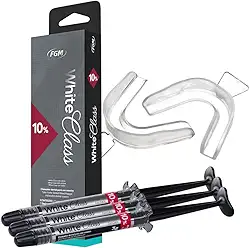 Kit 3 Clareador Dental Caseiro Moldeira White Class 10% FGM