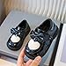 Kids Girl Anti Skid Fashion Solid Oxfords Shoes for Spring Autumn Outdoor School Daily Walking Trekking Travel Holiday Black Toddler 8.5