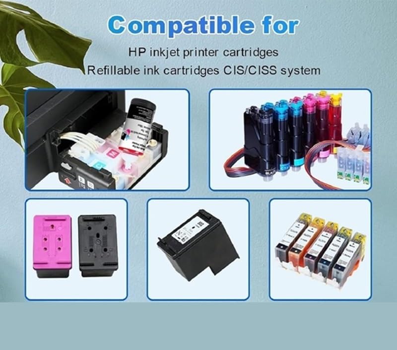 Image of ANG Black Refill Ink Kit for HP Cartridge 805, 682, 802, 678, 901, 818, 21, 22, 680, 27, 703, 704, 803, 685, 862, 920, 808, 960 |200ML Black Ink + 1 Syringes