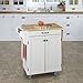 Create-a-cart White Kitchen Cart with Wood Top with Home Styles