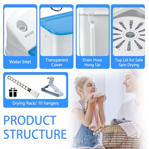 Image of DOGHLY 1.8 Cu.Ft Portable Clothes Dryer and 18lbs Washing Machine Set
