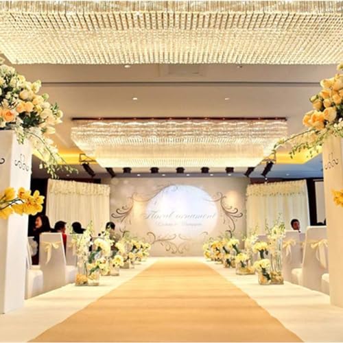 Alfombra de boda champán rectangular de 1,5x30m para pasillos de ceremonias 2