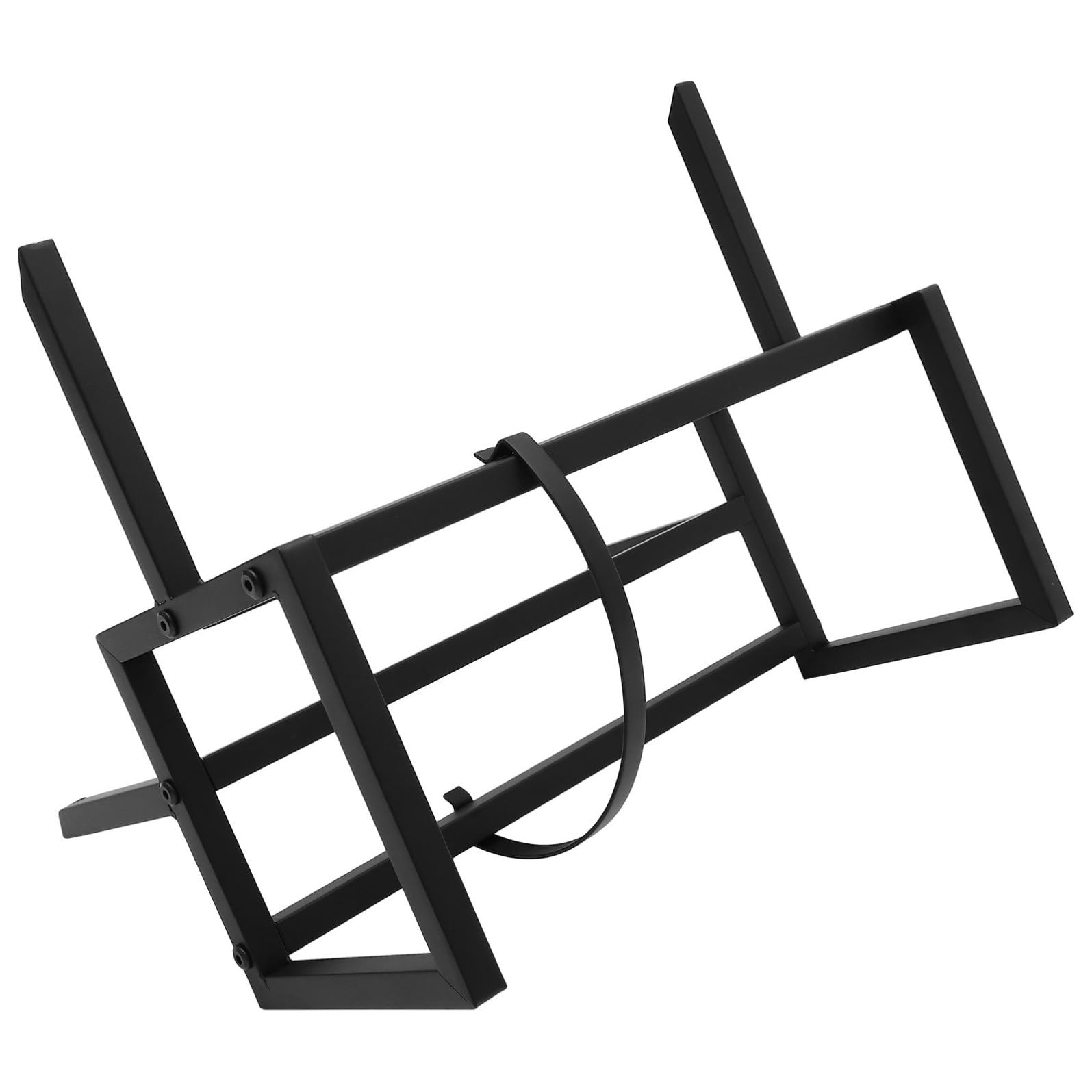 LABRIMP Porta Dischi in Ferro Nero Design Solido e Paraurti Laterali, Scaffale e Chic per Esposizione e Organizzazione CD e Vinili su Scrivania