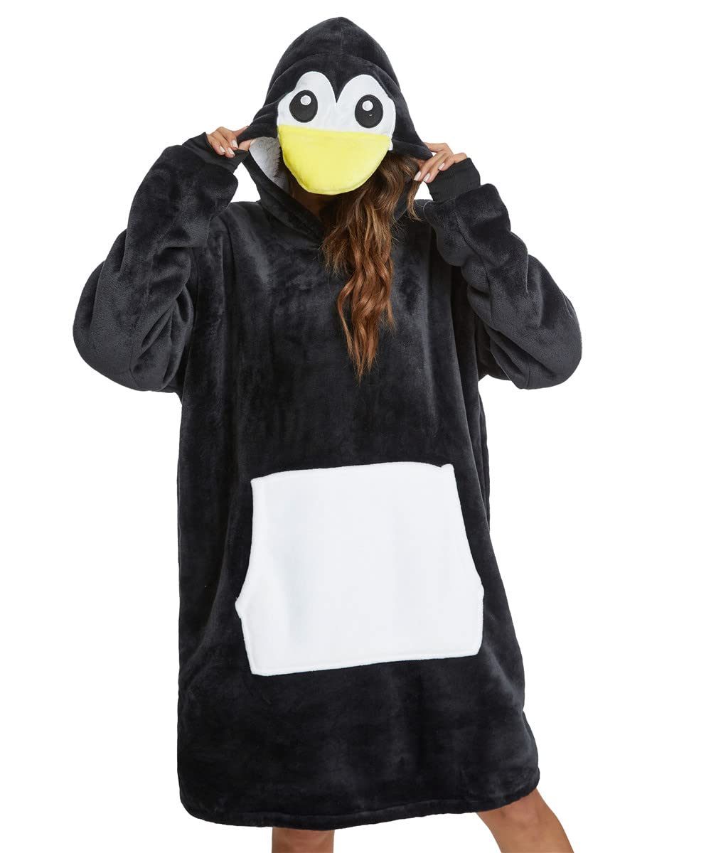 Blanket Hoodie Panda Wearable Blanket Unisex Oversized Sweatshirt