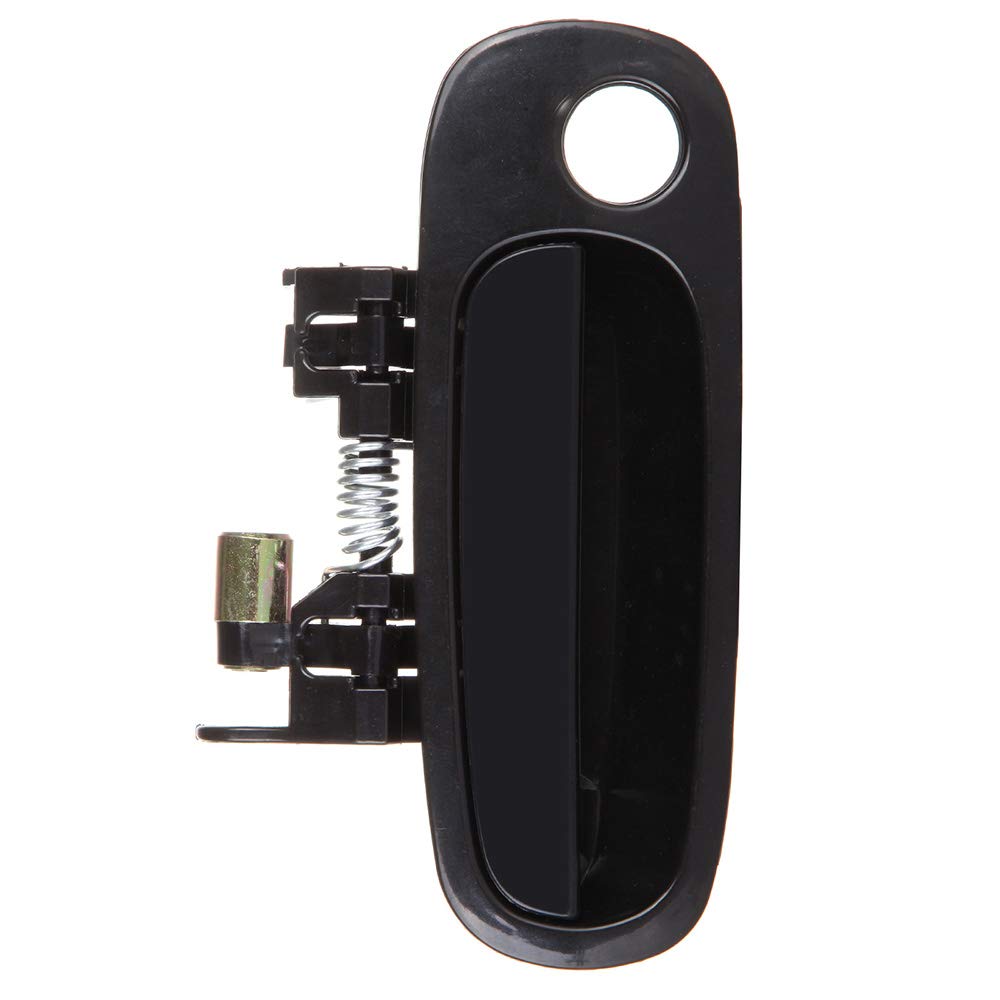 New Front Driver Side Exterior Door Handle For 1998-2002 Toyota Corolla - Black, Textured Finish, Direct Replacement (Part #6922002030)
