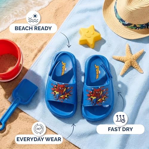 Image of Josmo Kids Slides Open Toe Sandal SpiderMan Paw Patrol Cars Frozen Lilo Stitch Minnie Mouser Sandals Slide SlipOn For Boy Girl Sizes 5-10 Toddle