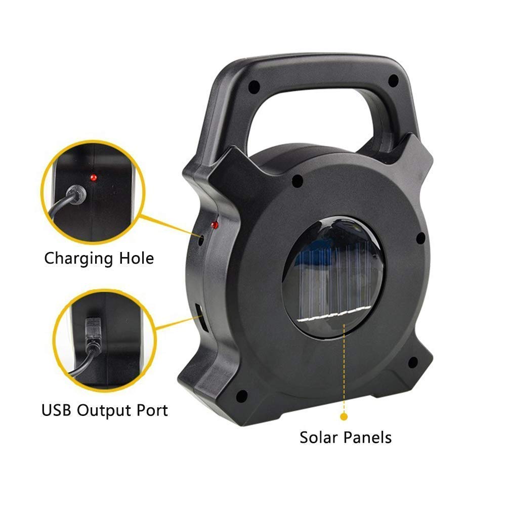 Luz de trabajo LED recargable de 30 W, reflector regulable con 2 modos, iluminación impermeable IP65 para exteriores, camping, pesca y viajes en coche, brillo de 300 lm