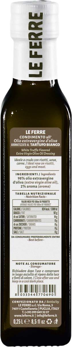 Olio Le Ferre Natives Olivenöl Extra aromatisiert mit Trüffel, 250 ml (Packung mit 2)