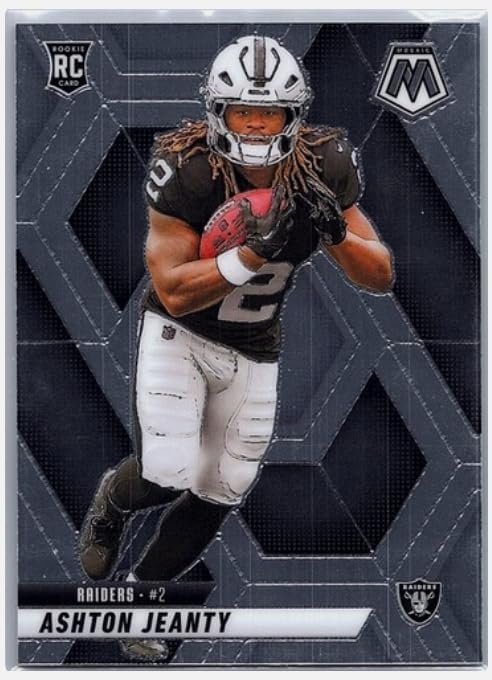 2025 Panini Mosaic Ashton Jeanty #345 Las Vegas Raiders Rookie RC Football Card