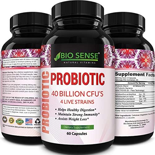 Bio Sense Probiotics for Women and Men Beneficial Bacteria Supplement for Digestive Support and Immune System Booster with 40 Billion Organisms that Promotes Weight Loss A Natural Supplement