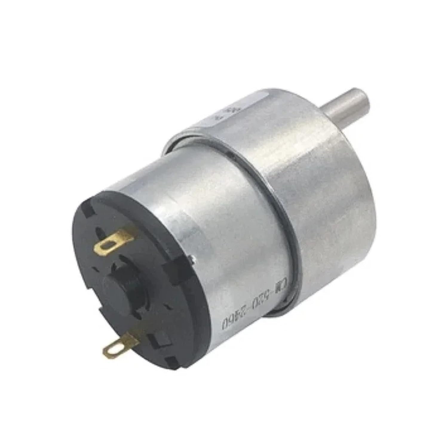 JGB-520 DC Gear Motor, High Torque Electric Reduction Geared Motor, Reversible Rotation, Silver Metal Construction, Precision Gear System for Automation and Robotics Projects (320 RPM 6V)