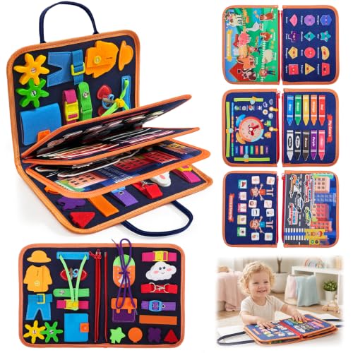 Image of Montessori Busy Board, Busy Book, Sensory Toys for 1-3 Years Old Baby Gifts