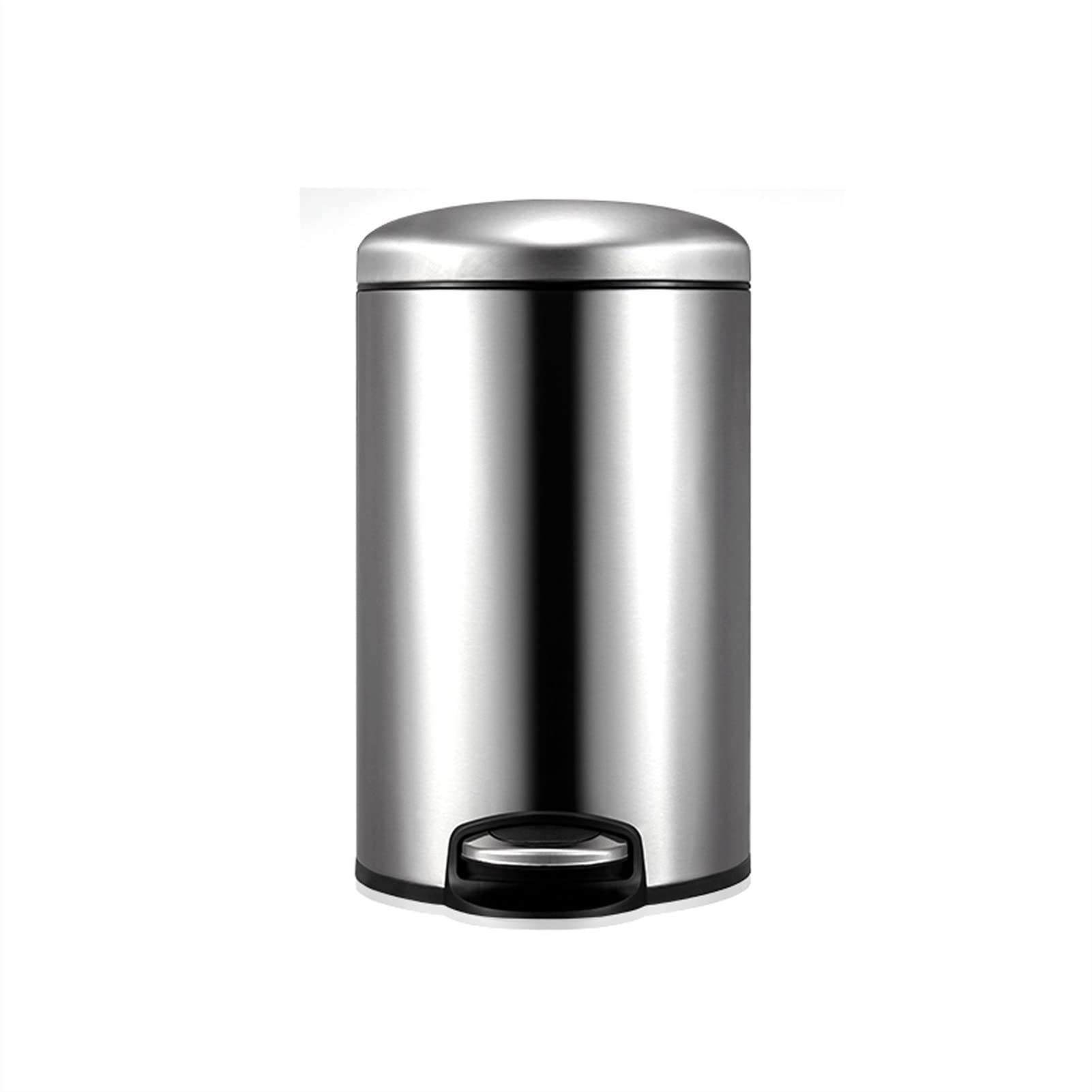 Sdydsge Silver Bin， 12L Household Garbage Can Liviroom Kitchen Bathroom With Cover Stainless Steel Simple Footdal Office Large Waste Paper/Pink