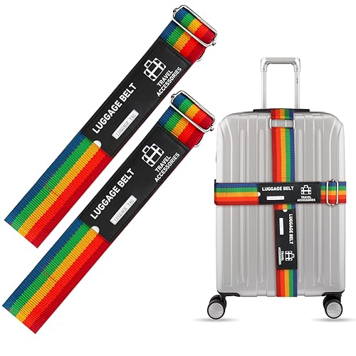 Sangle à Bagages,Réglables Sangles à Bagage Avec Serrure à Combinaison Et Boucle, 2 Pièces