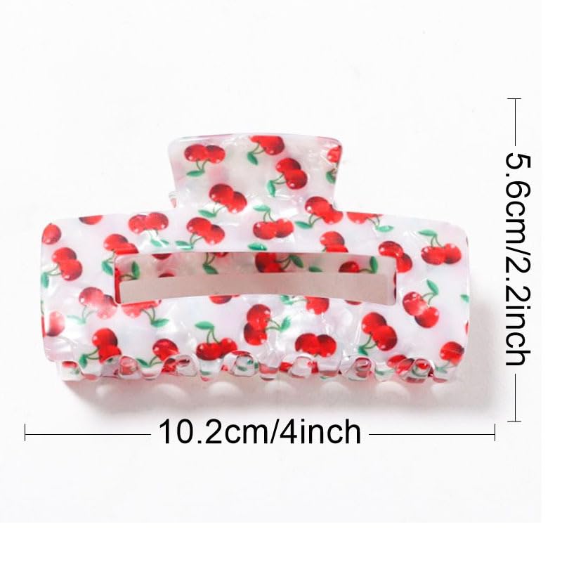 Pinza para cabello grande diseño frutas verano miniatura 4