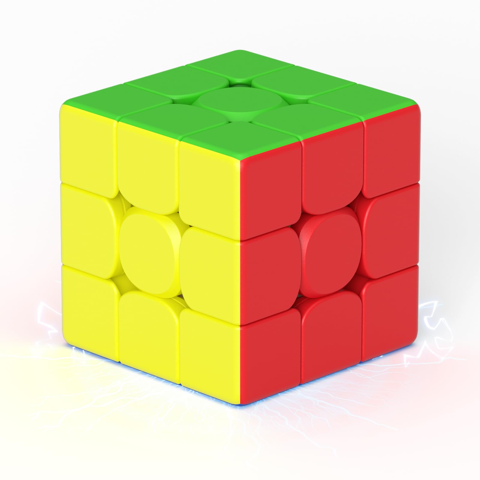 ROXENDA 3x3 Magnetic Speed Cube, 3x3x3 Stickerless 56 mm Pocket Cube