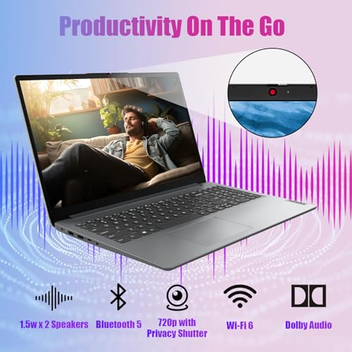 Image of Lenovo IdeaPad 1 15.6 inch Business Laptop Windows 11 Home, Intel Celeron N4500 Processor, 20GB RAM, 1TB SSD+128GB eMMC Storage, 1 Year Office 365, Wi-Fi 6, BT 7, Numeric Keypad, SD Card Reader, w /Hub