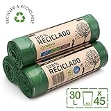 Reciclamos 945 Gramos de plástico para producir estas 45 bolsas