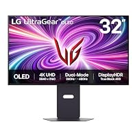 LG Ultragear™ OLED 32GS95UV-B Gaming-PC-Monitor 32 Zoll – OLED-Panel, FHD-Auflösung (3840 x 2160), 0,03 ms GtG 240 Hz, DisplayHDR™ TrueBlack 400, DCI-P3 98,5% (CIE1976), AMD FreeSync Premium Pro, – Ansicht 2