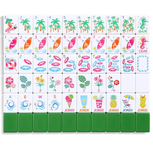 Set de Mahjong Americano con 160 Fichas y Accesorios