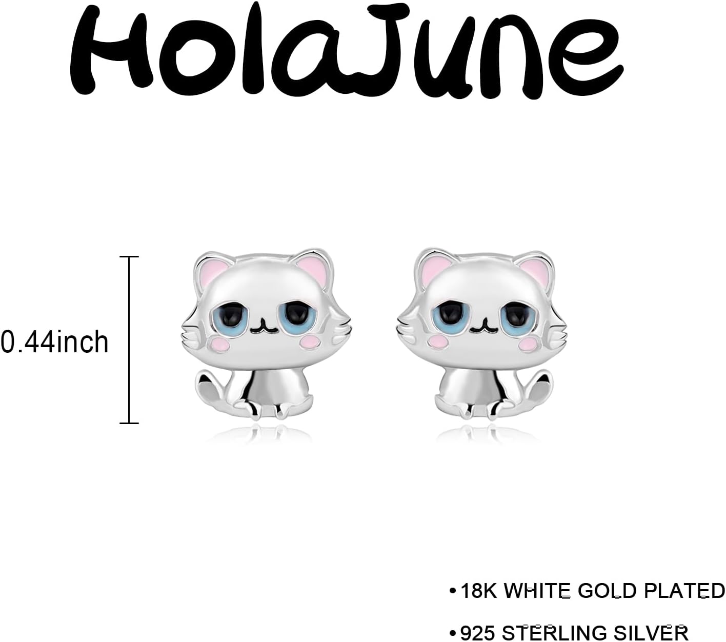 Hypoallergenic Sloth/Unicorn/Cat/Cross Stud Earrings for s Women 925 Sterling Silver Colorful Animal Heart Earring Studs for Sensitive Ears, Birthday Jewelry Gifts - Image 4