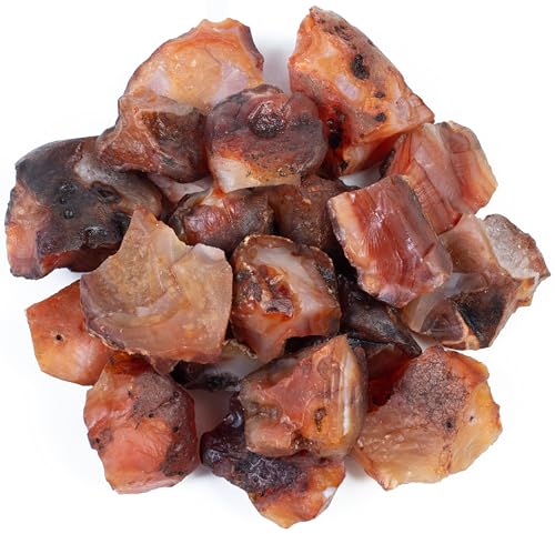 ZAICUS Carnelian Raw Gemstones, Rough...