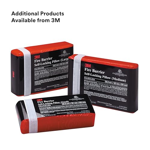Image of 3M Fire Barrier Pillows FB369, Large Size, Self-Contained, Intumescent, Re-enterable, Re-Useable, 3 in x 6 in x 9 Inch