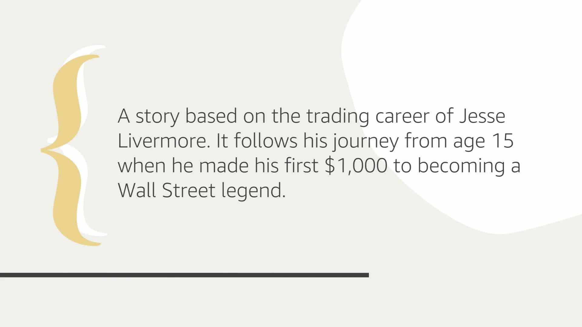 Reminiscences of a Stock Operator
