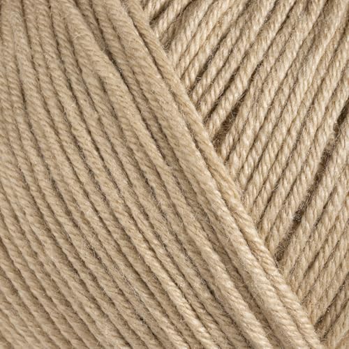 Image of Baby Cotton Blend Yarn - Soft Sport Weight Yarn for Crochet & Amigurumi - 50g /180yds - 60% Cotton 40% Acrylic - Ideal for Baby & Knitting Proj.(Beige, 2 Balls)