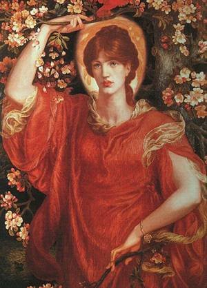 Peinture à l'huile A Vision de Fiammetta 1878 Dante Gabriel Rossetti 24x36