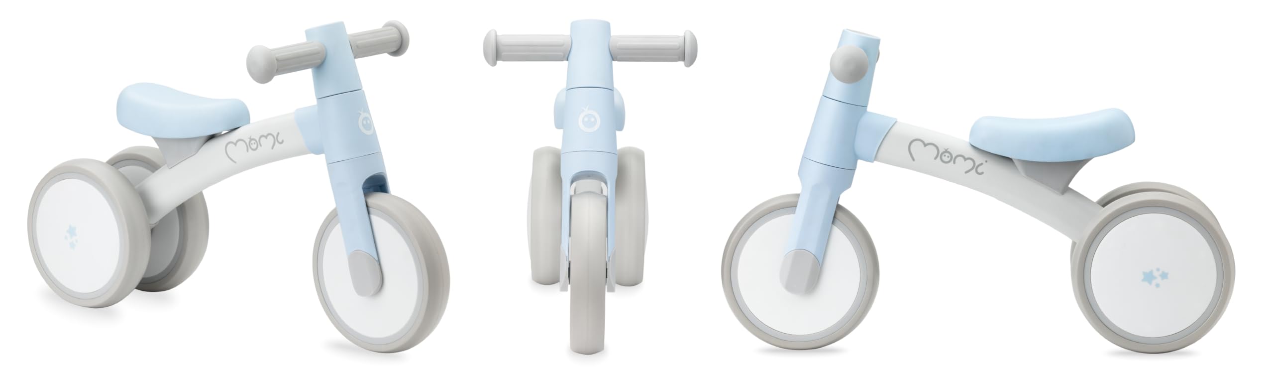 Triciclo senza pedali per bambini MoMi TEDI per bambine e bambini (peso massimo 25 kg), mini bicicletta senza pedali con ruote in plastica resistenti alla foratura, telaio in metallo leggero - 1,2 kg