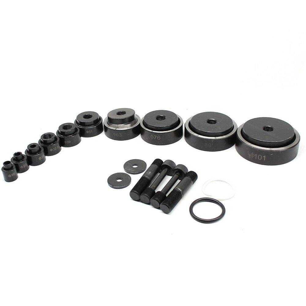 Hydraulic Knockout Kit Hydraulisch Lochöffner Hydrauliklochgerät mit Schneideisen 16-101 mm Hydraulische Lochstanze Blechlocher 15T