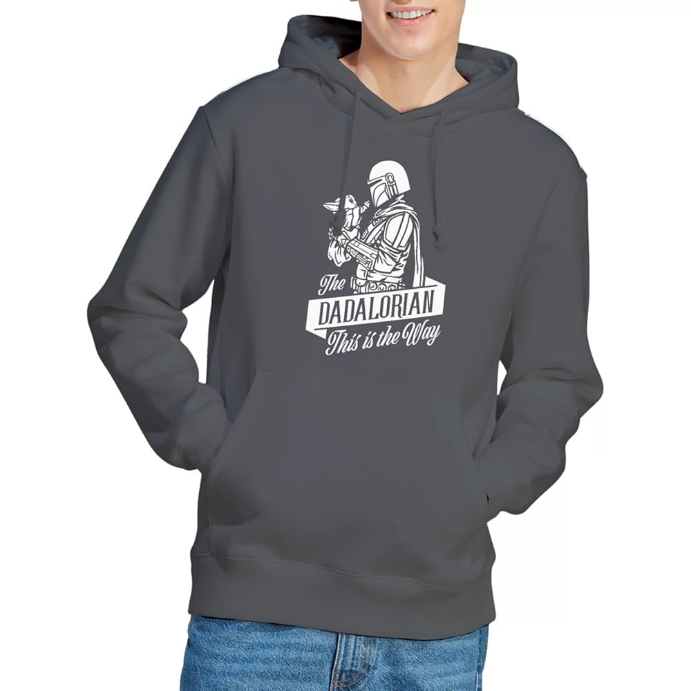 Star Wars Father'S Day The Dadalorian Mandalorian Unisex Hoodie, Charcoal, Medium