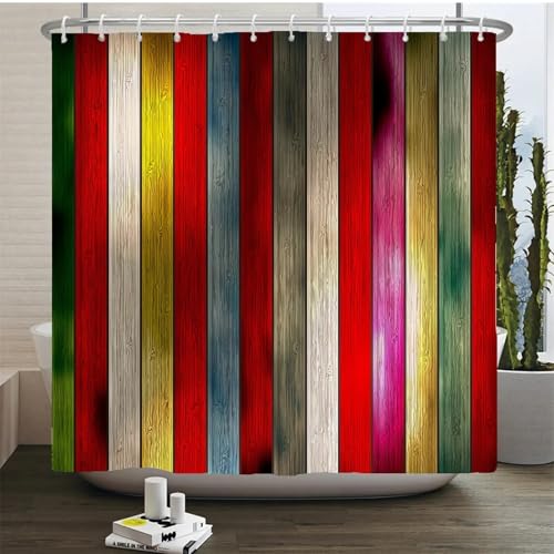 Rideau de douche en polyester de qualité supérieure au design rayé chic - 2